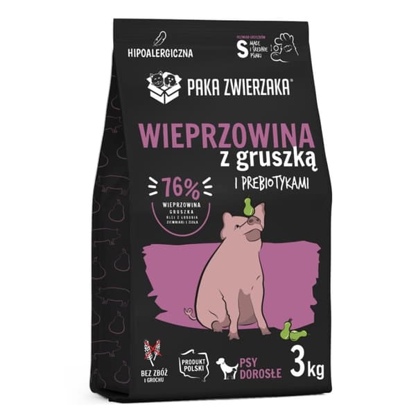 PAKA ZWIERZAKA Sianliha ja päärynä S - kuiva koiranruoka - 3kg
