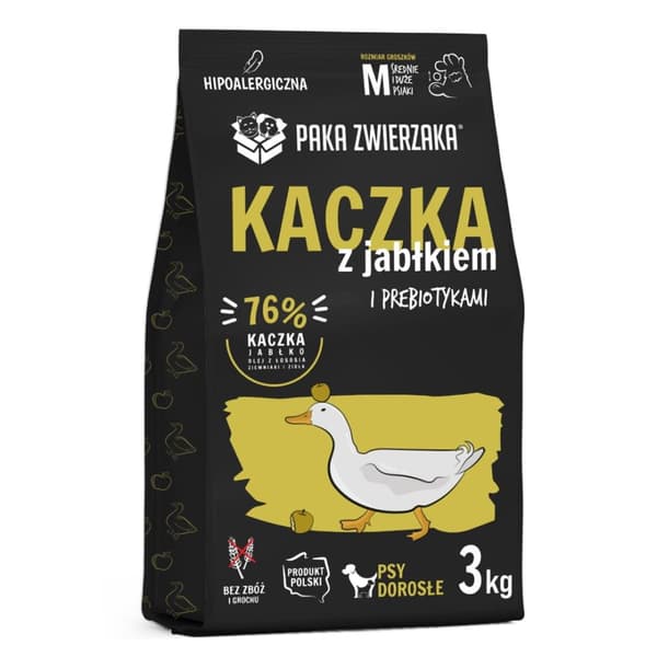 PAKA ZWIERZAKA And med æble M - tørfoder til hunde - 3 kg