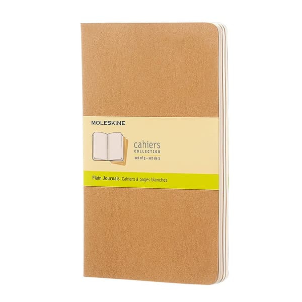 Moleskine Cahier Plain Journal Kraft Brown One Size