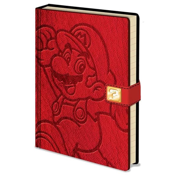 Super Mario Premium Notebook Red One Size