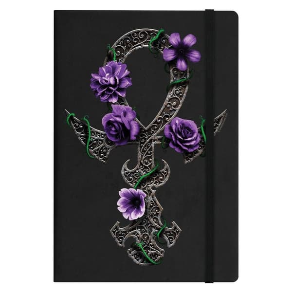 Requiem Collective Floral Ankh A5 Hard Cover Notebook Black One Size