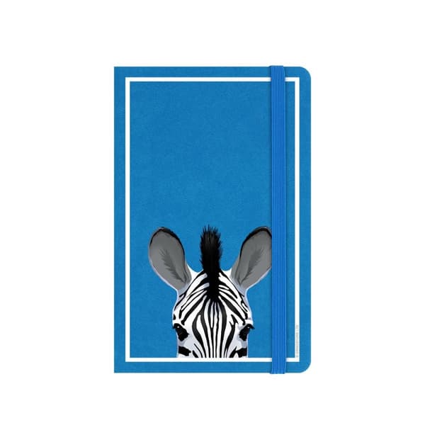 Inquisitive Creatures Zebra notesbog Blue One Size