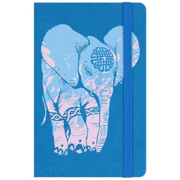 Unorthodox Collective Elephant A6 Hard Cover Notebook Blue A6