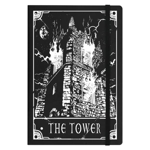 Deadly Tarot The Tower A5 Hard Cover Notebook med hårdt omslag Black One Size