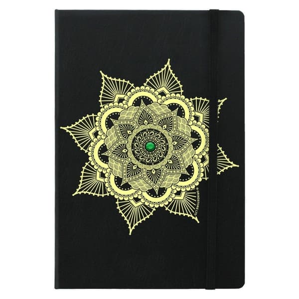 Grindstore Emerald Mandala A5 Hard Cover Notebook Black One Size
