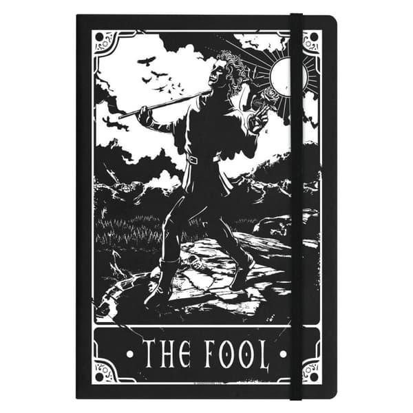 Deadly Tarot The Fool A5 notesbog med hårdt omslag Black One Size