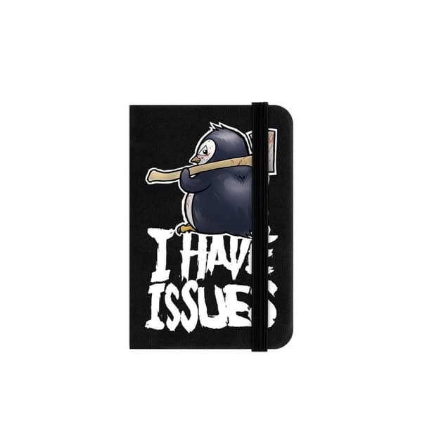 Psycho Penguin I Have Issues Mini Notebook Black One Size