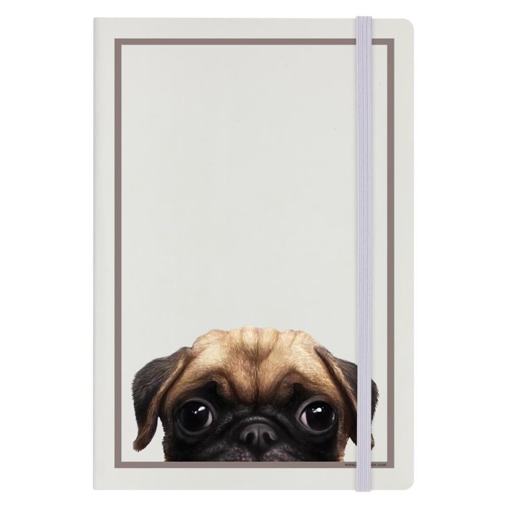 Inquisitive Creatures Pug A5 hårda omslag anteckningsbok