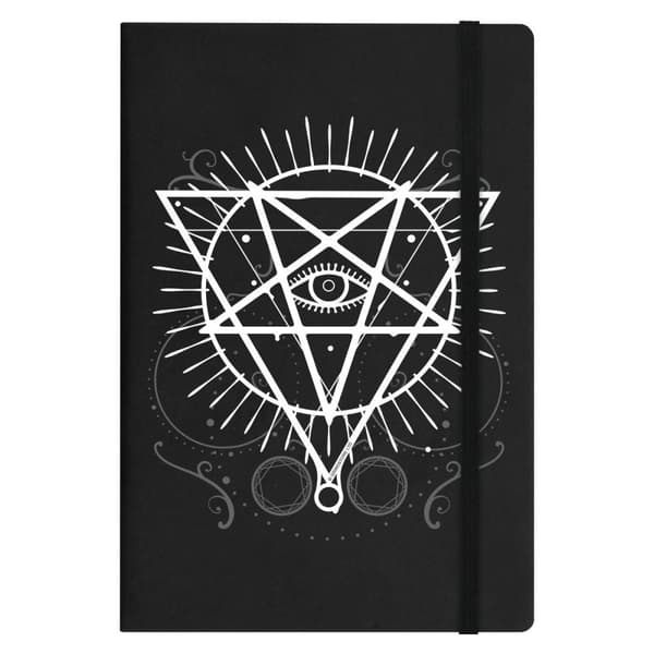 Grindstore Pentagram Eye A5 hårda omslag anteckningsbok Black One Size