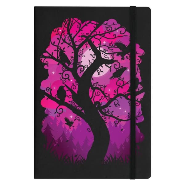 Grindstore Crow Arbor Silhouette A5 Hard Cover Notebook Black One Size