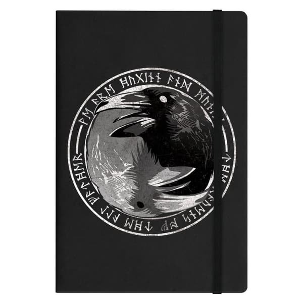 Grindstore Alle Faderens ravne A5 notesbog med hårdt omslag Black One Size