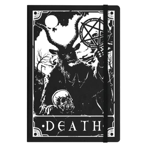 Deadly Tarot Death A5 Hard Cover Notebook Black One Size