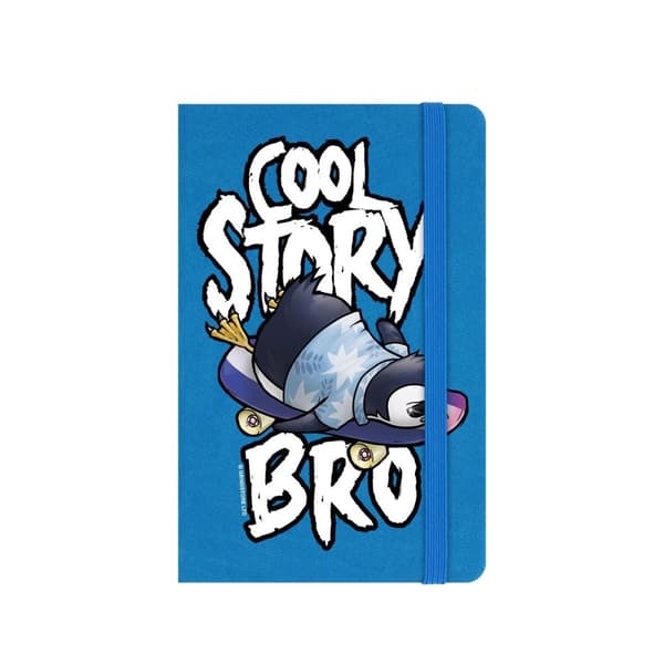 Psycho Penguin Cool Story Bro A6 notesbog med hårdt omslag Blue One Size