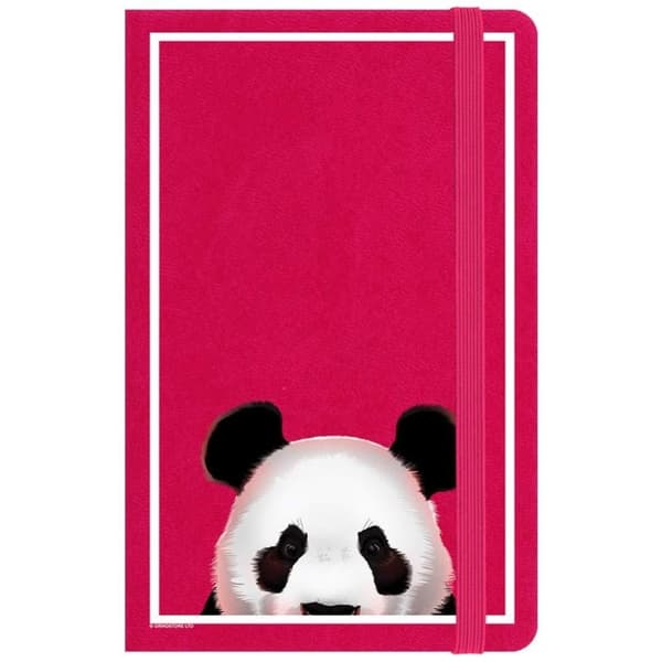 Inquisitive Creatures Kiggende panda notesbog Pink One Size
