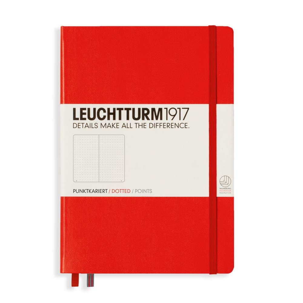 Anteckningsbok A5 Hard Red 249 p. Dotted Leuchtturm1952
