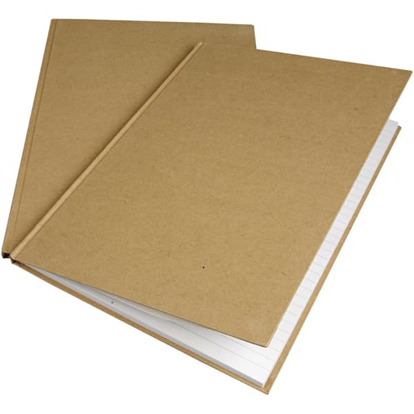 Notesbog, A4, ark 210x297 mm, 60 g, brun, 1 stk.