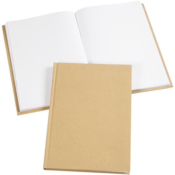 Anteckningsbok A5 Naturfärgad Olinjerad 80 sidor 1-pack
