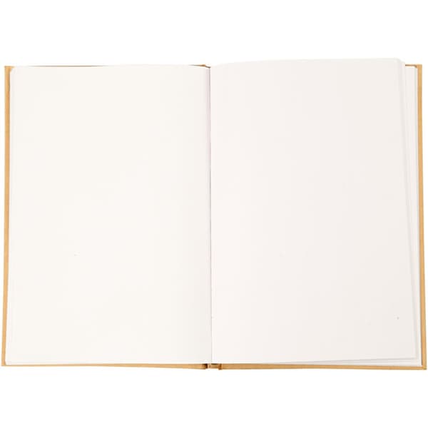 Kinabok, A5 15x21 cm, tykkelse 8 mm, 1 stk., hvit