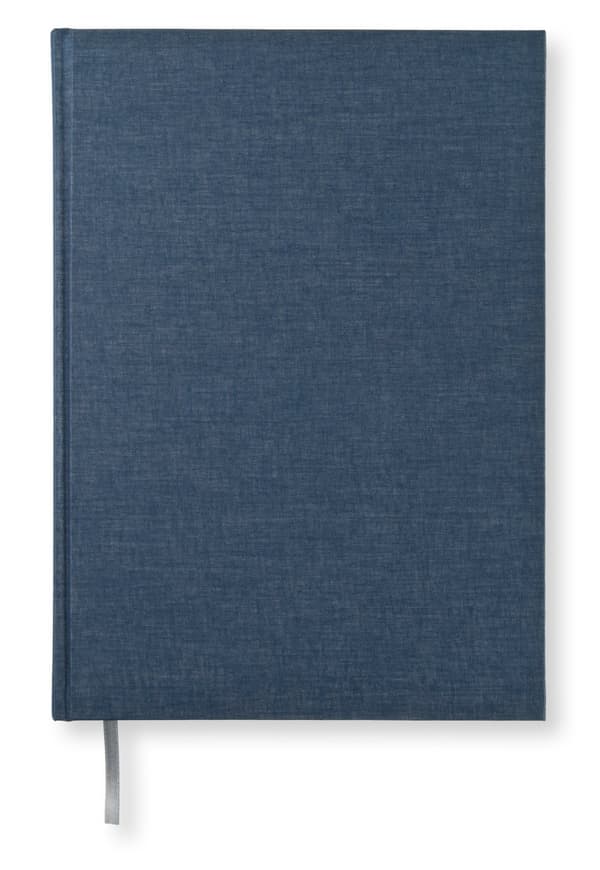 Notatbok A4 Ulinjert Mørk Denim Paperstyle