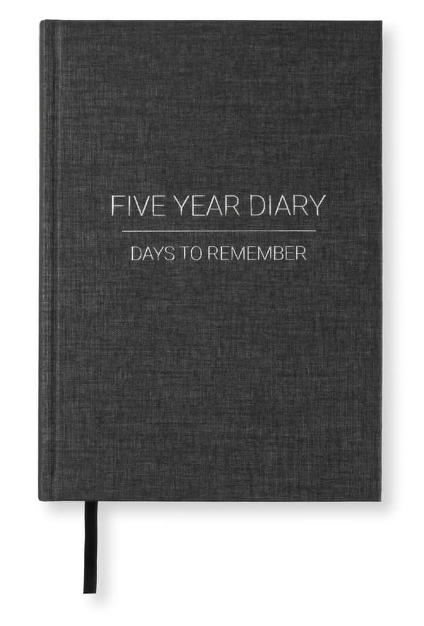 Five Year Diary A5 Transparent Black 384 sider Paperstyle