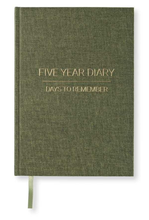 Five Year Diary A5 Khaki Green 384 sider Paperstyle