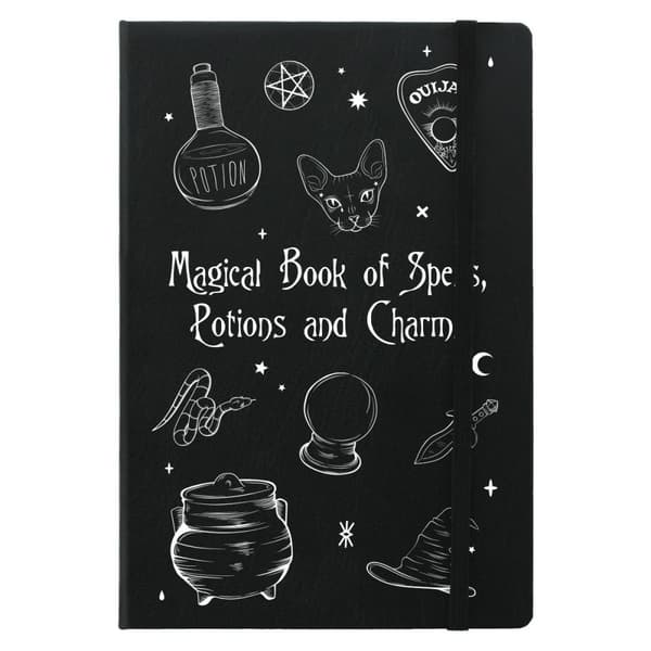 Grindstore Magical Book Of Spells A5 anteckningsbok Black/White A5