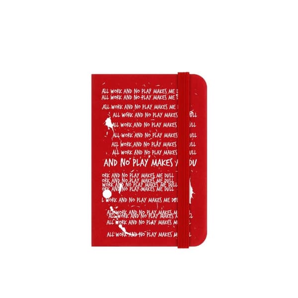 Grindstore Alt arbejde og ingen leg Notesbog Red One Size