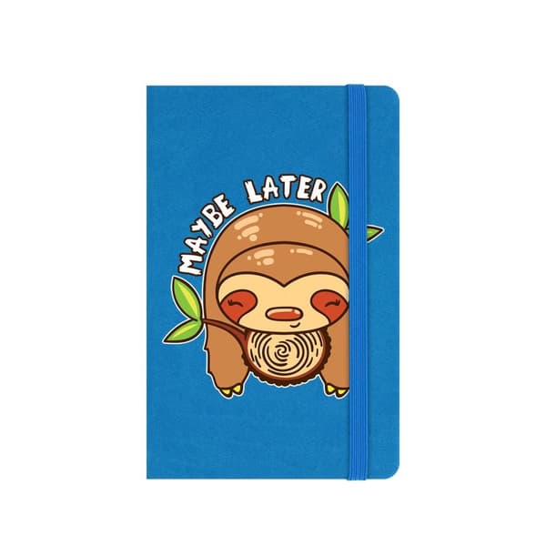Grindstore Kanske senare Sleepy Sloth A6 anteckningsbok Blue/Brown A6