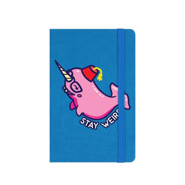 Grindstore Stay Weird Narwhal A6 notesbog Blue/Pink One Size