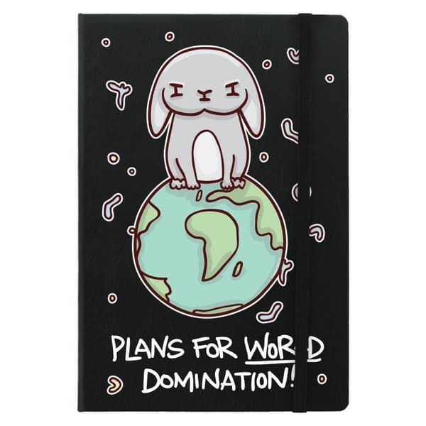 Grindstore Plans For World Domination A5 Notepad Black One Size