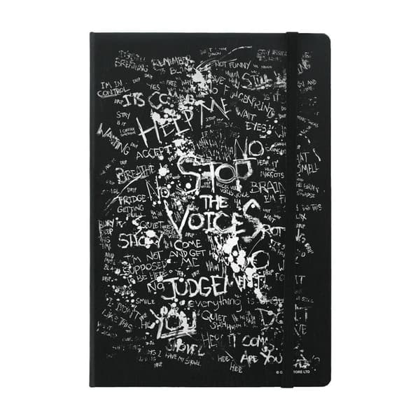 Grindstore Stop The Voices A5 Notebook Black/White One Size