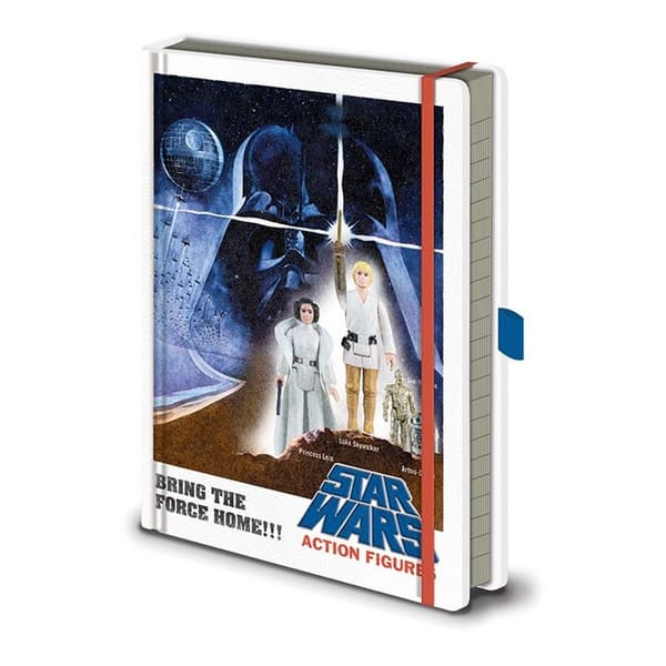 Star Wars Action Figures A5 Notebook White/Blue A5