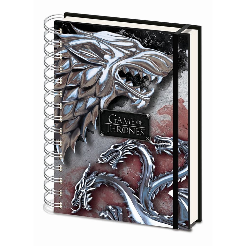 Game of Thrones Stark och Targaryen A5 trådbunden anteckningsbok