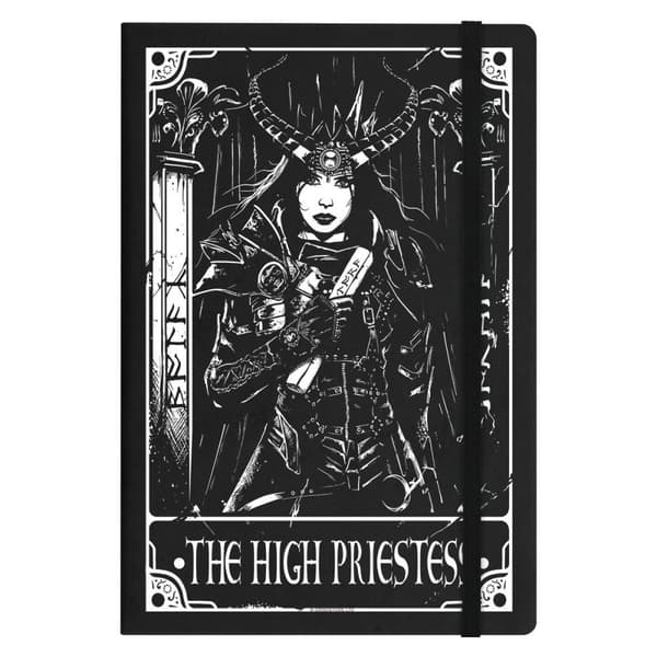 Deadly Tarot The High Priestess A5 Notebook Black/White A5