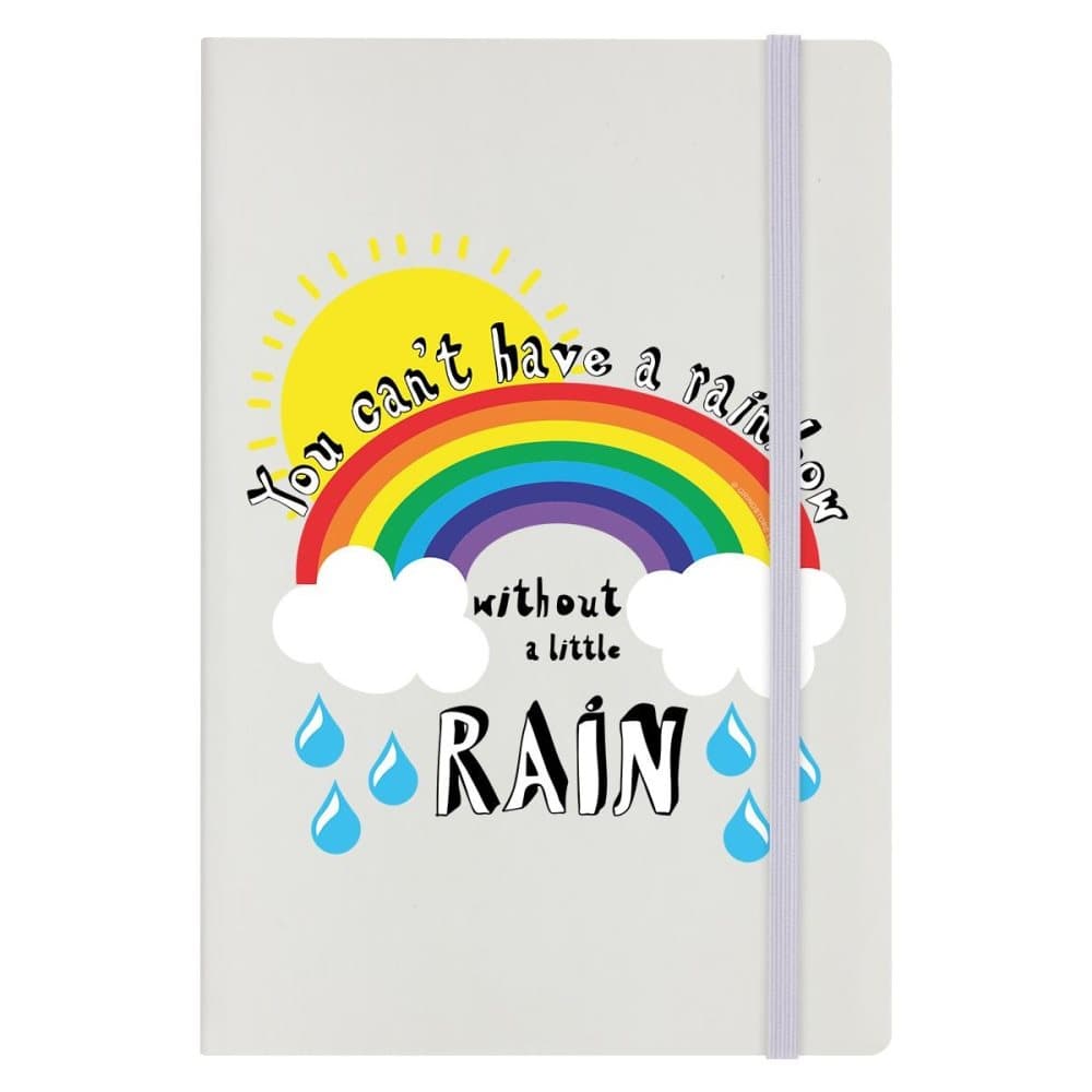 Grindstore Du kan inte ha en regnbåge utan lite regn A5 anteckningsbok