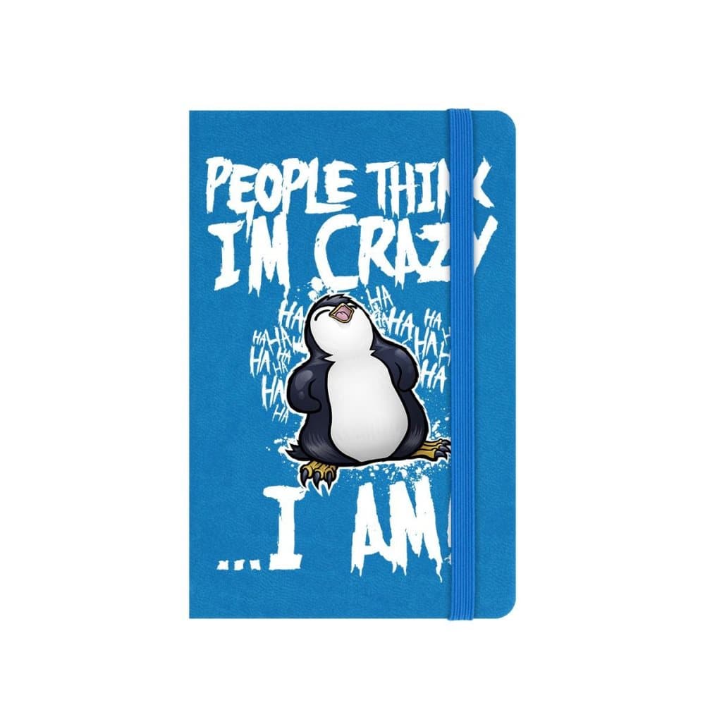 Psycho Penguin Folk tror att jag är galen A6 anteckningsbok