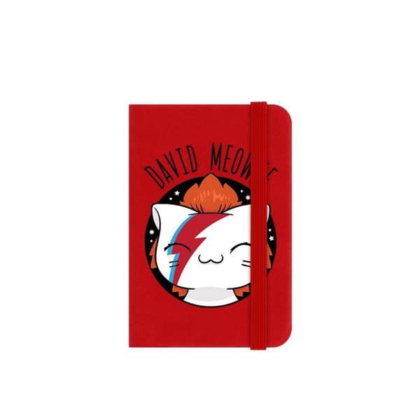 VI Pets Mini David Meowie Notesbog Red/White One Size