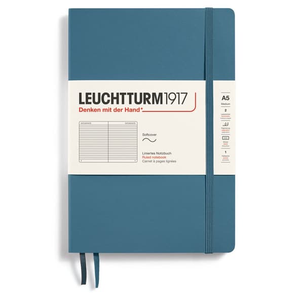 Anteckningsbok A5 Soft Linjerad Stone Blue Leuchtturm1917
