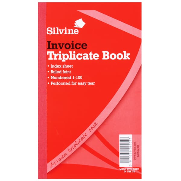 Silvine Triplicate 300 Sheets Invoice Book White One Size