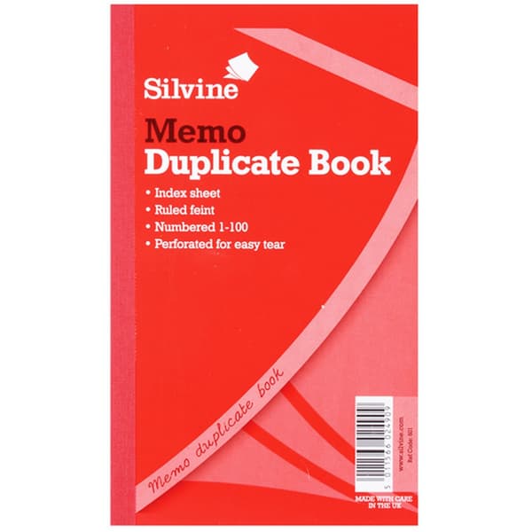 Silvine Duplikat stor notesbog (pakke med 6)