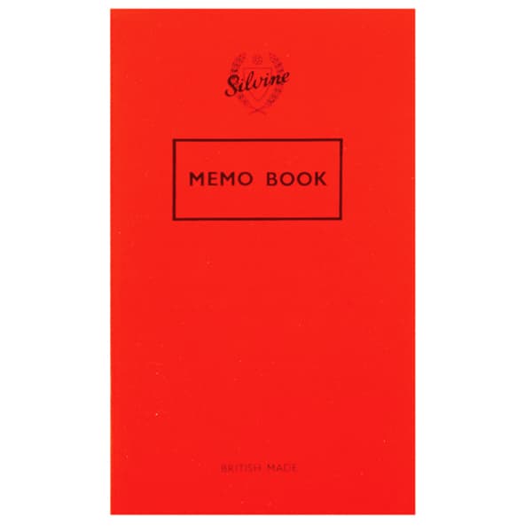 Silvine Memo 72 Page Feint Notebook Red 15.9 x 9.5cm