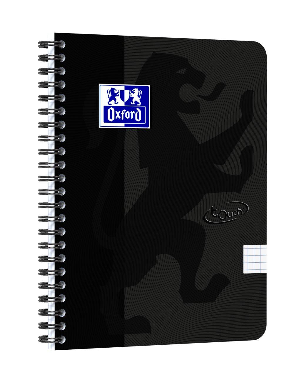 Kollegieblock Soft Touch A5+ Rutat Svart Oxford