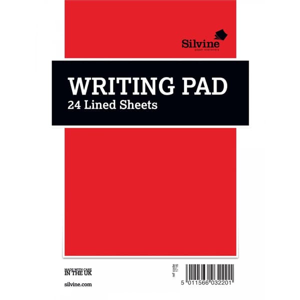 Silvine Ruled Notepad (Pack of 36) White 177mm x 136mm