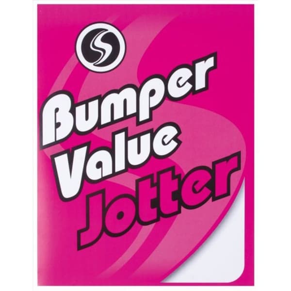 Silvine Bumper Value Plain anteckningsblock (6 st) Pink 229mm x 178mm