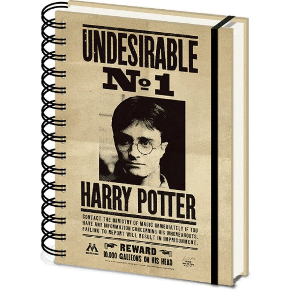 Harry Potter Wanted Poster A5 trådbunden anteckningsbok