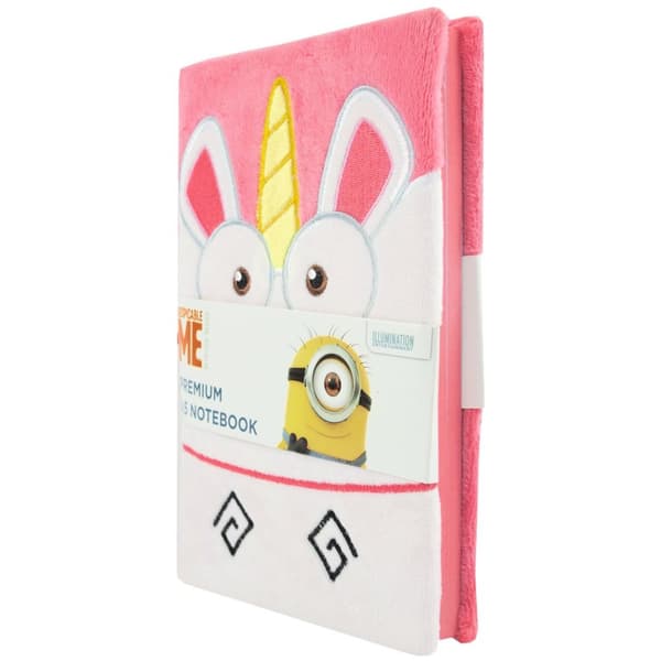 Despicable Me Unicorn Fluffy A5 Notebook Pink/White One Size
