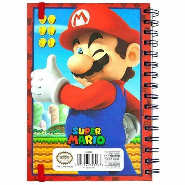 Super Mario 3D A5 trådbunden anteckningsbok