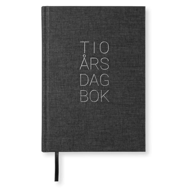 10-års dagbok A5 Transparent Black Paperstyle