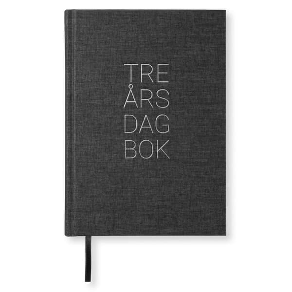 3-Års Dagbok A5 Transparent Black Paperstyle