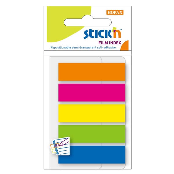 Indexflikar Neon 45x12mm Plast Stick'n